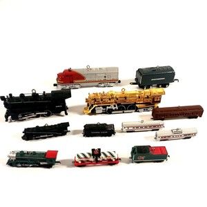 Halmark Lionel Minature & Micro Ornaments Lot 1997 - 2015 die cast & plastic mix